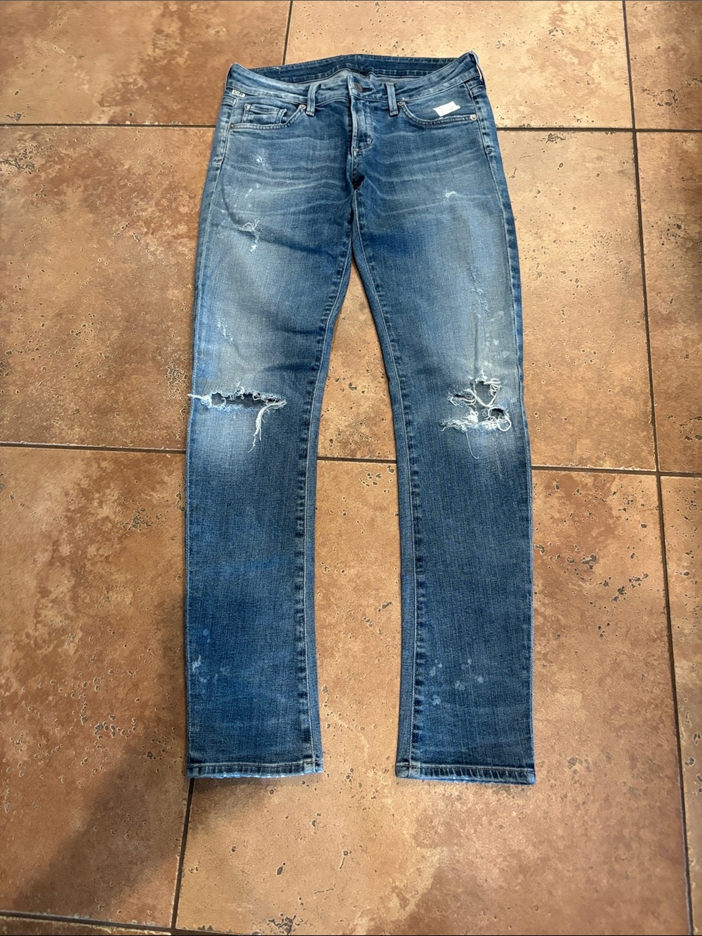 Citizens Of Humanity Women's Skinny Jeans in Distressed Medium Blue